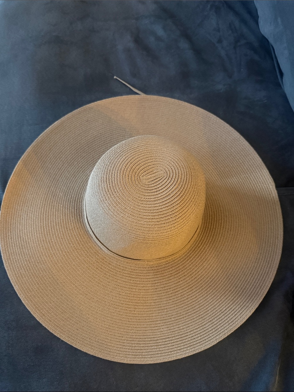 Wide Brim Sun Hat - Tan Straw Style Rated UPF 50+